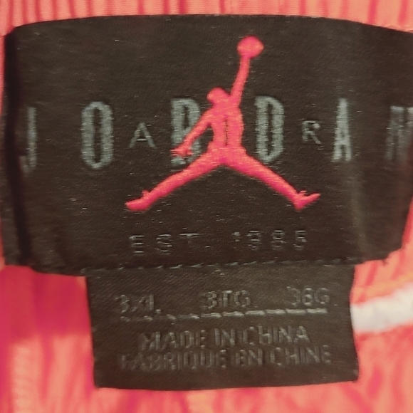 Air Jordan | Men's Retro Pink and Black Colorblock Legacy Swim Shorts (Size 3XL) - Picture 2 of 14